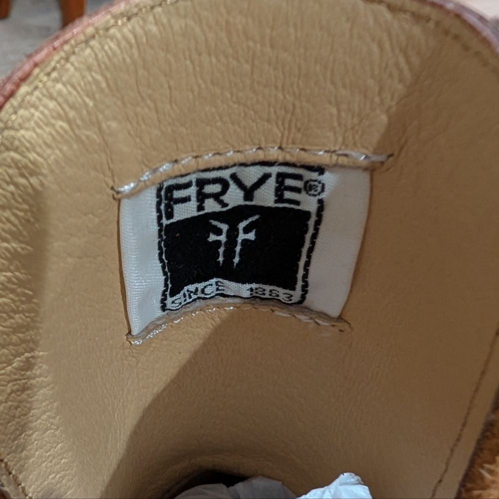 FRYE Veronica Tanker Combat Boot Brown Sz 8B - Picture 15 of 16